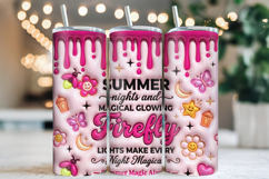 3D Inflated Summer Tumbler Wrap PNG Product Image 1