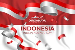 Set of Indonesia Independence Day Landscape Banner Template Product Image 2