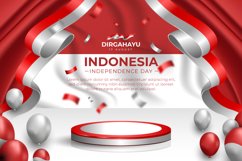 Set of Indonesia Independence Day Landscape Banner Template Product Image 6