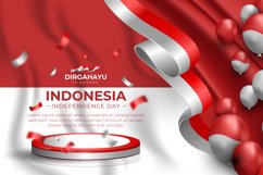 Set of Indonesia Independence Day Landscape Banner Template Product Image 5
