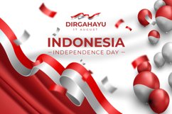 Set of Indonesia Independence Day Landscape Banner Template Product Image 7