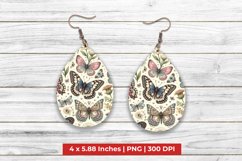 Butterflies And Flowers Teardrop Earrings Product Image 1