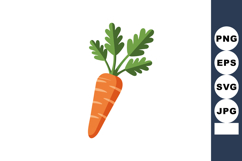 Carrot with green leaves fresh vegetable vector illustration Product Image 1