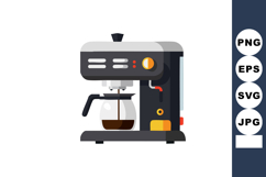 Coffee maker machine brewing fresh coffee with glass pot and Product Image 1