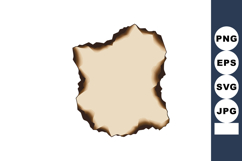 Torn burnt paper edges with beige center vector illustration Product Image 1