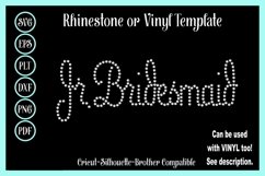 Rhinestone Jr Bridesmaid Wedding Sticky Flock Design - 3 Product Image 1