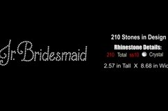 Rhinestone Jr Bridesmaid Wedding Sticky Flock Design 4 Product Image 2