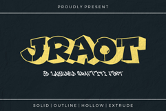 Jraot 3D Layered Graffiti Font Product Image 1
