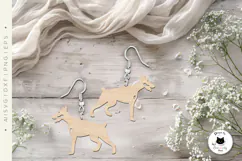 Doberman Dog Laser Cut Earrings | Dog Lover SVG Product Image 2