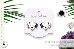 Dalmatian Stud Earrings | Dog Laser Cut Earrings Product Image 2