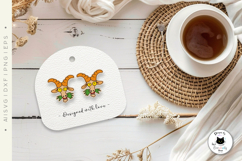 Funny Goat Laser Cut Earrings Design | Farm Animal SVG Product Image 2
