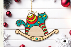 Funny Cat Christmas Ornaments Laser Cut SVG Product Image 5