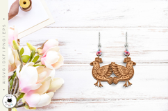 Boho Easter Earrings Laser Cut | Spring Jewelry SVG Product Image 3