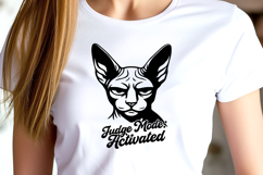 Sphynx Cat SVG | Judge Mode Activated Funny Cat Design Print Product Image 3