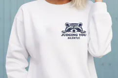 Funny Raccoon SVG, Judging You Silently PNG, Sarcastic Humor Product Image 3
