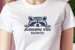 Funny Raccoon SVG, Judging You Silently PNG, Sarcastic Humor Product Image 2
