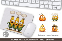 Judgmental Vegetables Mouse Pad Product Image 1