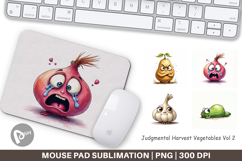 Judgmental Vegetables Mouse Pad Product Image 1