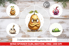 Judgmental Vegetables Wind Spinner Product Image 1