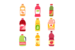 juice bottle set cartoon Product Image 1