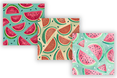 watermelon seamless pattern, digital paper fruit, summer slice design, pink green background, juicy fruit pattern, retro watermelon print, watercolor food design, sweet summer fruits, picnic theme wallpaper, seamless fruity pattern, kawaii watermelon slic