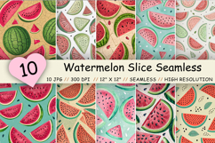 watermelon seamless pattern, digital paper fruit, summer slice design, pink green background, juicy fruit pattern, retro watermelon print, watercolor food design, sweet summer fruits, picnic theme wallpaper, seamless fruity pattern, kawaii watermelon slic