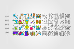 Repair maintenance icon set various colorful icon Product Image 1