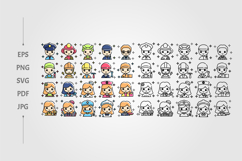 profession icon set featuring cute characters Product Image 1