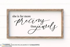 She Is Far More Precious Than Jewels SVG Product Image 1