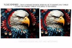 July 4th 20oz Tumbler Design, 3D Eagle Tumbler Sublimation Product Image 2