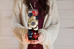 3D Flowers Tumbler Sublimation, July 4th 20oz Tumbler Design Product Image 3