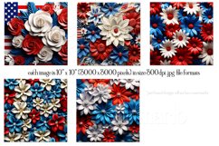 July 4th Wind Spinner, 3D Flower Sublimation, Fourth of July Product Image 3