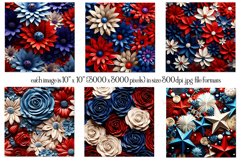 July 4th Wind Spinners, 3D Flowers, 3D Stars, 3D Patriotic Product Image 2