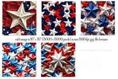 July 4th Wind Spinners, 3D Flowers, 3D Stars, 3D Patriotic Product Image 3