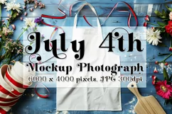 4th of July Mockup, July 4th Cookout Apron Photograph 2 Product Image 1