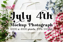 4th of July Mockup, July 4th Cookout Apron Photograph 3 Product Image 1