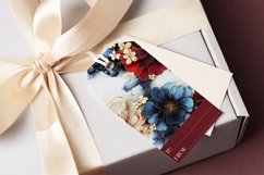 Abstract Floral July 4th Gift Tags &amp; Sheet, Printable Crafts Product Image 2