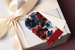 Abstract Floral July 4th Gift Tags &amp; Sheet, Printable Crafts Product Image 3