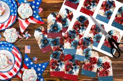 Abstract Floral July 4th Gift Tags &amp; Sheet, Printable Crafts Product Image 6