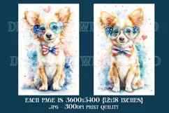 July 4th Backgrounds, 4th of July Chihuahua Dog Backgrounds Product Image 2