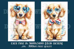 July 4th Backgrounds, 4th of July Dachshund Dog Backgrounds Product Image 3