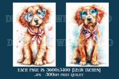 July 4th Backgrounds, 4th of July Irish Setter Backgrounds Product Image 2