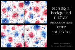July 4th Patterns, 4th of July Fireworks Seamless Patterns 4 Product Image 2