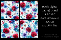 July 4th Patterns, July 4th Floral Seamless Patterns, s17 Product Image 2