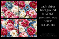 July 4th Patterns,July 4th Vintage Floral Seamless Pattern 3 Product Image 2