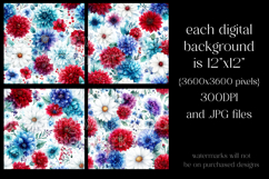 July 4th Patterns, July 4th Floral Seamless Patterns, s7 Product Image 2