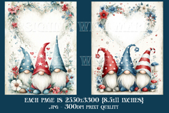 July 4th Junk Journal Pages, Gnome Junk Journal Pages, s1 Product Image 3