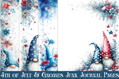 July 4th Junk Journal Pages, Gnome Junk Journal Pages, s10 Product Image 1