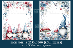 July 4th Junk Journal Pages, Gnome Junk Journal Pages, s8 Product Image 3