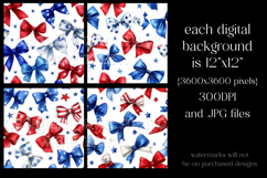 July 4th Patterns, 4th of July Bows Seamless Patterns s1 Product Image 2